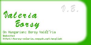 valeria borsy business card